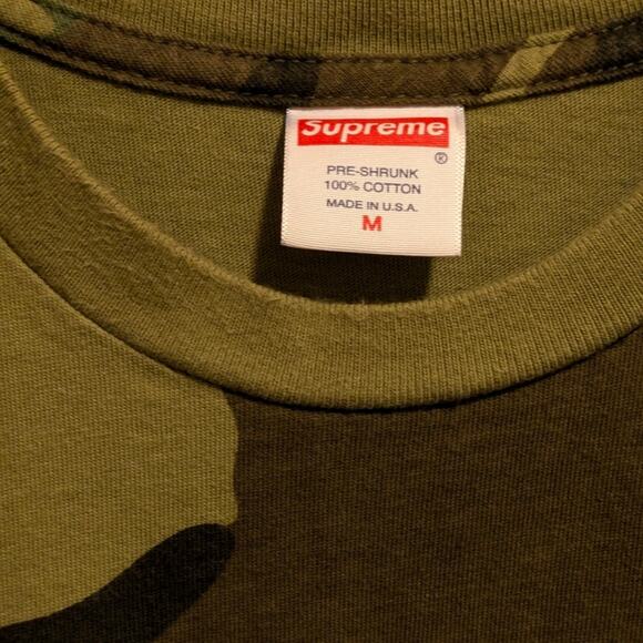 SUPREME Verify T-shirt in Woodland Camo Green Men's Medium - Picture 6 of 6